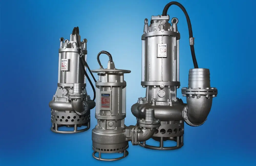 three submersible pumps